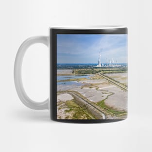 Distant power station under moody cloudy sky Mug